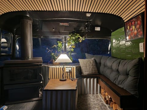 Banksia Bus Docked boat in Tasmania