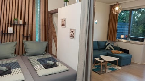 Bed, Living room, Photo of the whole room, Seating area, Bedroom, towels