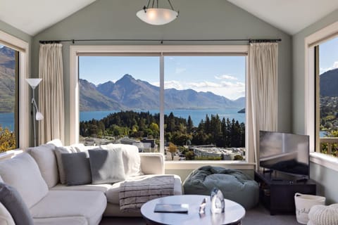 Natural landscape, Living room, Seating area, Mountain view