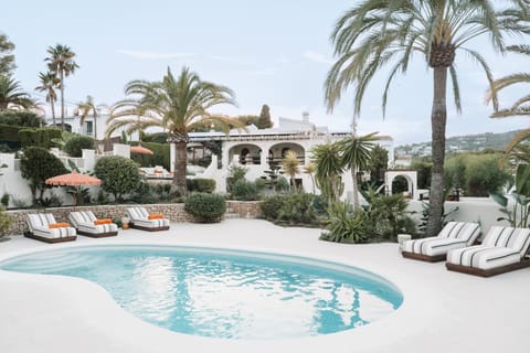 Property building, Living room, Swimming pool