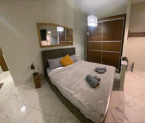 Bed, Photo of the whole room, Bedroom, towels, wardrobe