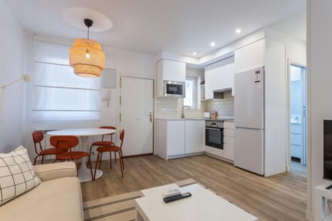 Kitchen or kitchenette, Living room, Seating area