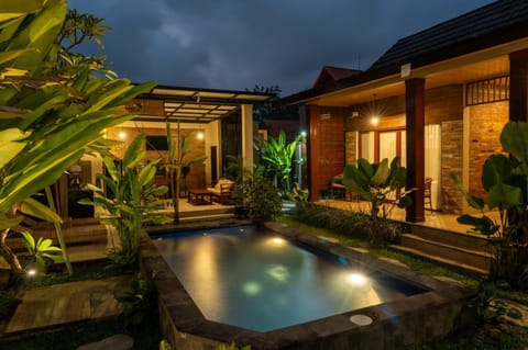 Patio, Night, Garden view, Swimming pool