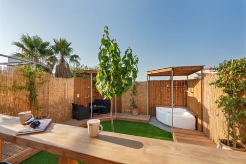 Patio, Day, Garden view