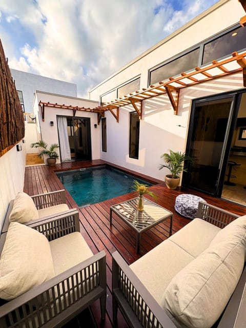 Patio, Day, Balcony/Terrace, Living room, Pool view, Swimming pool, Swimming pool