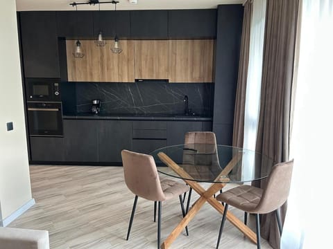 Kitchen or kitchenette, Living room, stove
