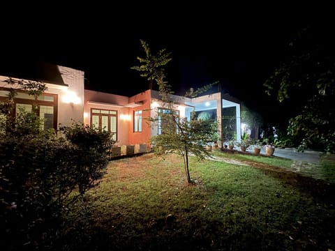 Property building, Night, Natural landscape, Garden, Garden view