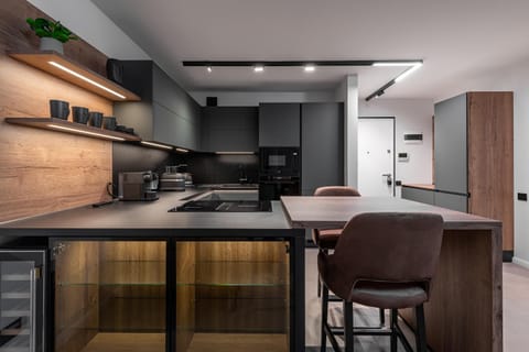 Kitchen or kitchenette, Dining area, oven, stove