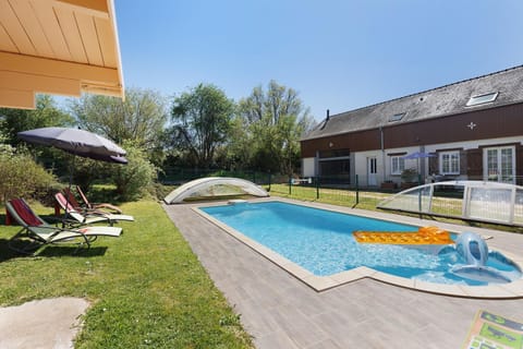 Property building, Living room, Swimming pool