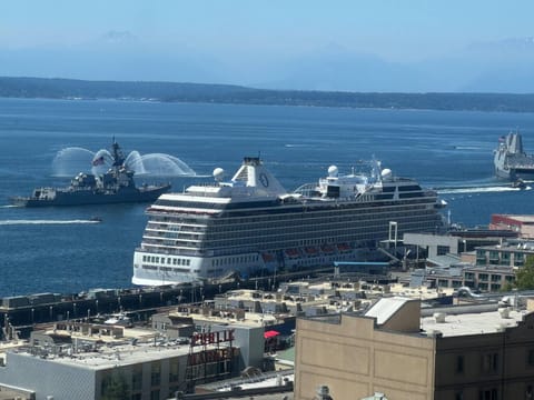 View (from property/room), Living room, Sea view