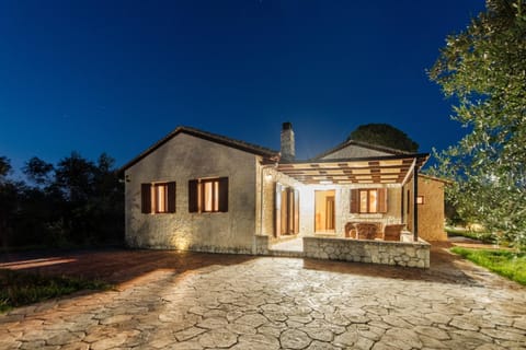 Property building, Night, Garden