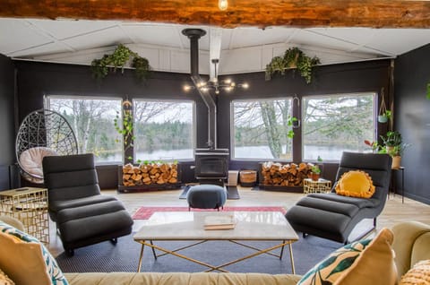 Living room, fireplace