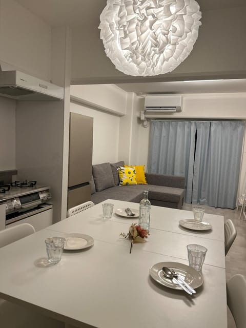 Kitchen or kitchenette, Living room, Dining area