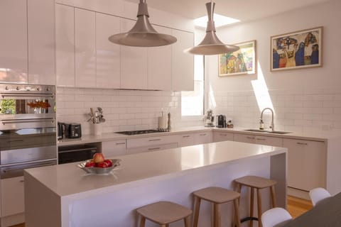 Kitchen or kitchenette, stove, toaster
