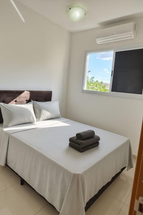 Bed, Photo of the whole room, Bedroom, towels, wardrobe, air conditioner, air conditioner