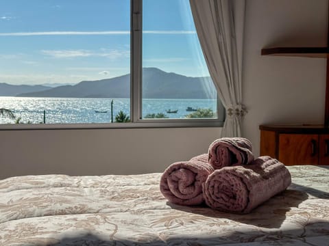 Bed, Natural landscape, Bedroom, Mountain view, Sea view, towels, air conditioner