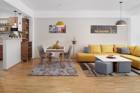 Living room, Seating area, Dining area