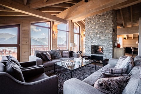 View (from property/room), Living room, Mountain view, fireplace