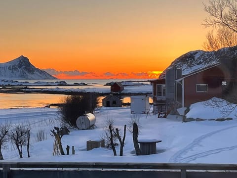 Natural landscape, Winter, Mountain view, Sunset