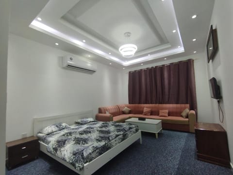Bed, TV and multimedia, Living room, Photo of the whole room, Seating area, Bedroom, air conditioner