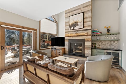 Day, TV and multimedia, Balcony/Terrace, Living room, fireplace, furniture
