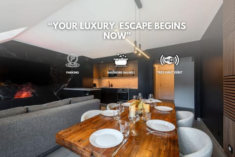 Obsidian Luxury Suite - balnéo, miroirs aux plafonds, proche disney Apartment in Chessy