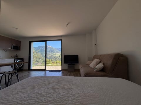 Communal lounge/ TV room, TV and multimedia, Living room, Seating area, Bedroom