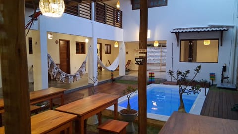 View (from property/room), Dining area, Pool view, Swimming pool, sunbed