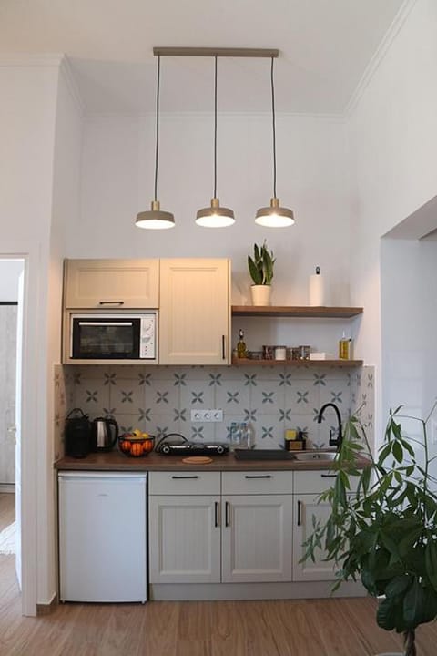 Coffee/tea facilities, Kitchen or kitchenette, stove