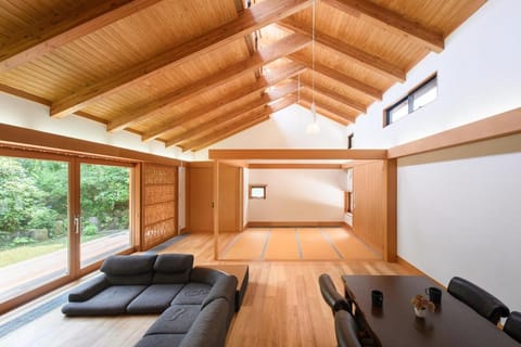Living room, Seating area, Dining area, Garden view