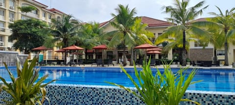 Pool view, sunbed