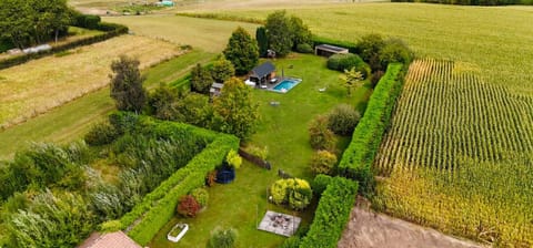 Day, Natural landscape, Bird's eye view, Children play ground, Garden, Garden view, Pool view, Swimming pool