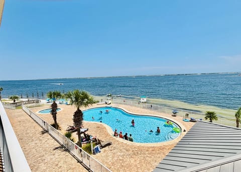 Beach, Pool view, Swimming pool, sunbed