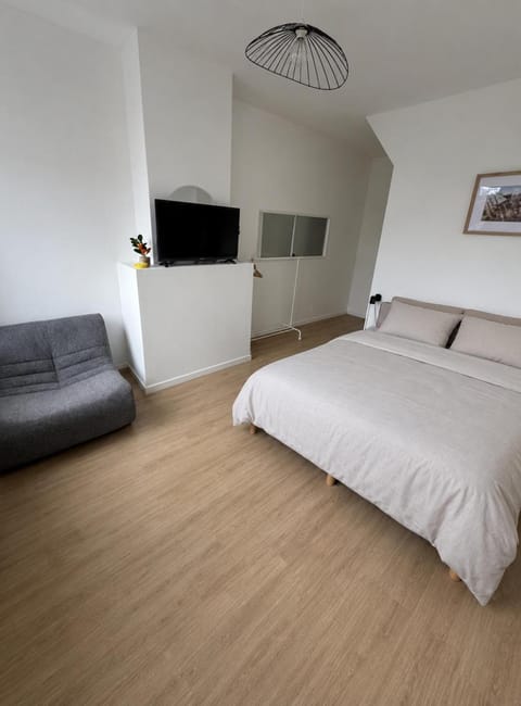 Bed, TV and multimedia, Living room, Photo of the whole room