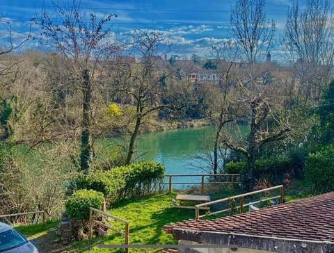 Natural landscape, Garden, Garden view, River view