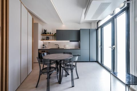 Kitchen or kitchenette, Dining area, oven, stove