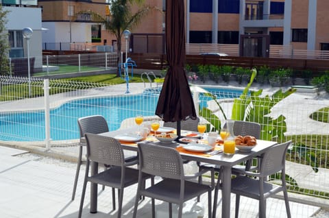 Patio, Pool view