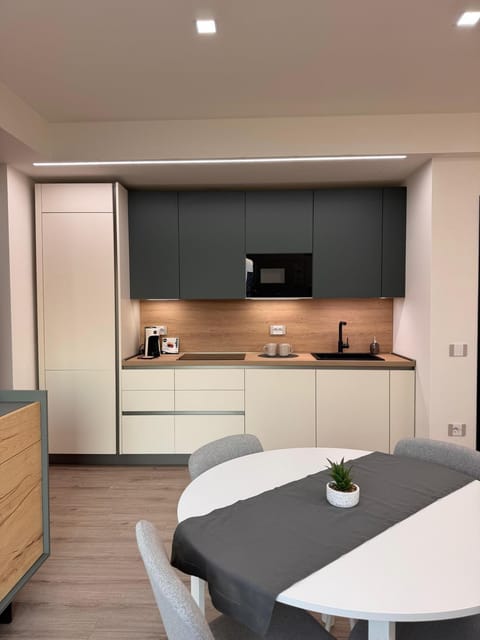 Kitchen or kitchenette, Dining area, stove