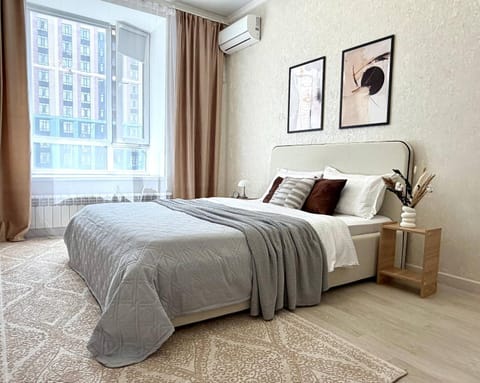 Bed, air conditioner