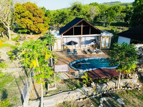Property building, Day, Natural landscape, Garden, Garden view, Pool view, Swimming pool, sunbed