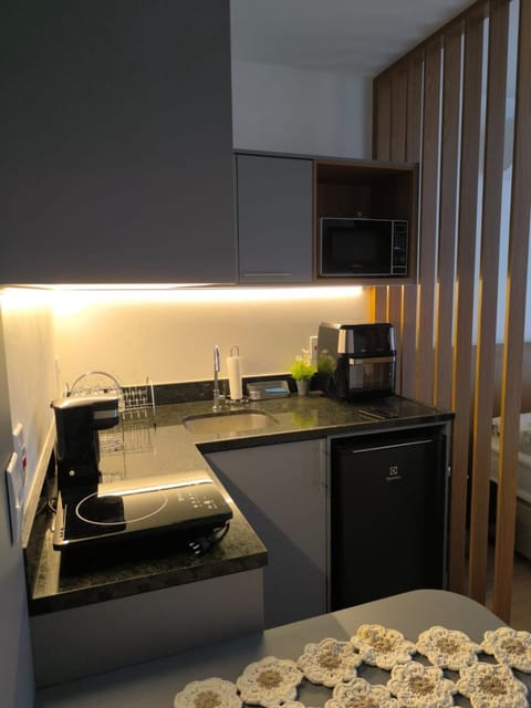 Kitchen or kitchenette, minibar, stove