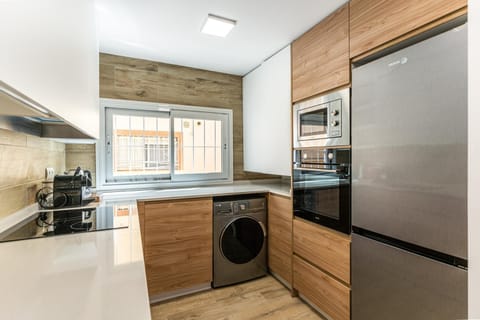 microwave, oven, washing machine, kitchen