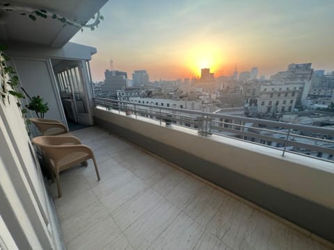 View (from property/room), Balcony/Terrace, City view, Sunset