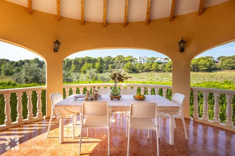 Patio, Spring, Day, Natural landscape, Garden, View (from property/room), Balcony/Terrace, Living room, Seating area, Dining area, Garden view