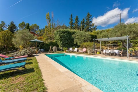 Property building, Living room, Swimming pool