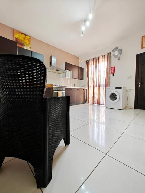 Kitchen or kitchenette, Living room, Seating area, Dining area, oven, stove, washing machine