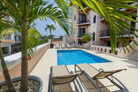 Property building, Patio, View (from property/room), Balcony/Terrace, Pool view, Swimming pool
