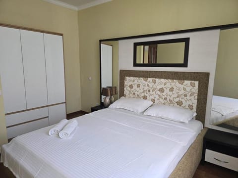 Bed, Photo of the whole room, Bedroom, towels, wardrobe
