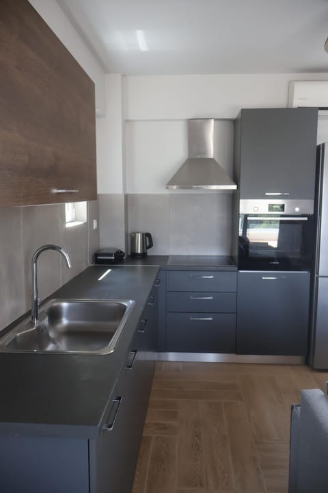 Kitchen or kitchenette, stove, toaster