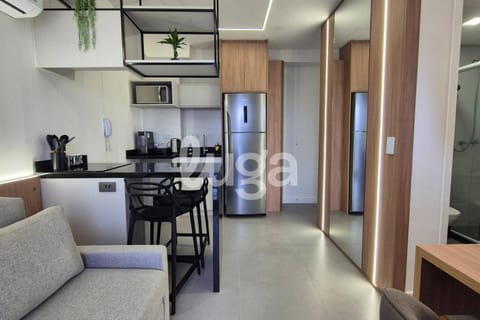 Kitchen or kitchenette, Living room, Seating area